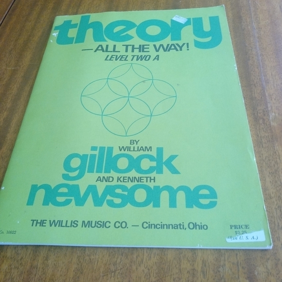Theory All The Way Level Two A by William Gillock & Kenneth Newsome Piano Music - Picture 1 of 1